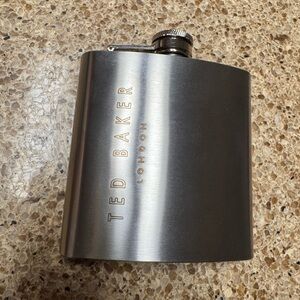 Ted Baker Metallic Hip Flask Stainless Steel 60z
